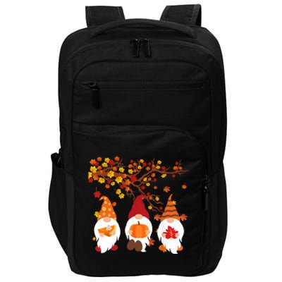 Halloween Three Gnomes Hat Leopard Pumpkin Fall Leaves Cool Gift Impact Tech Backpack