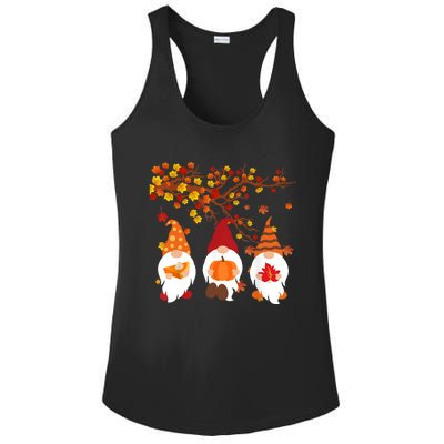 Halloween Three Gnomes Hat Leopard Pumpkin Fall Leaves Cool Gift Ladies PosiCharge Competitor Racerback Tank