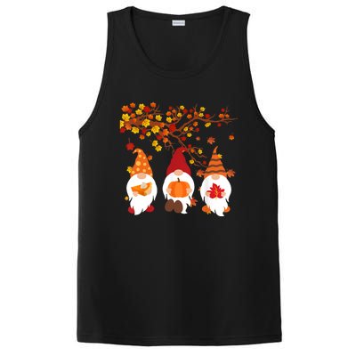 Halloween Three Gnomes Hat Leopard Pumpkin Fall Leaves Cool Gift PosiCharge Competitor Tank