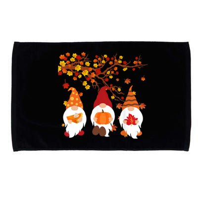 Halloween Three Gnomes Hat Leopard Pumpkin Fall Leaves Cool Gift Microfiber Hand Towel