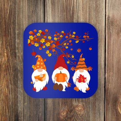 Halloween Three Gnomes Hat Leopard Pumpkin Fall Leaves Cool Gift Coaster