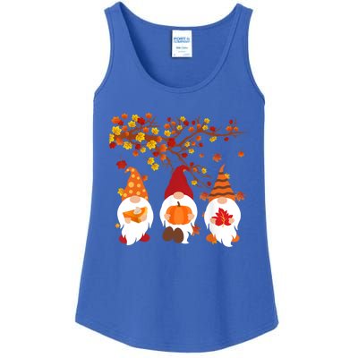 Halloween Three Gnomes Hat Leopard Pumpkin Fall Leaves Cool Gift Ladies Essential Tank