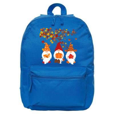 Halloween Three Gnomes Hat Leopard Pumpkin Fall Leaves Cool Gift 16 in Basic Backpack