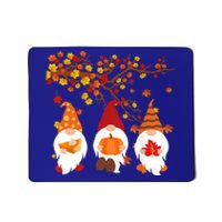 Halloween Three Gnomes Hat Leopard Pumpkin Fall Leaves Cool Gift Mousepad