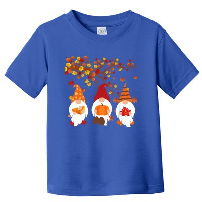 Halloween Three Gnomes Hat Leopard Pumpkin Fall Leaves Cool Gift Toddler T-Shirt