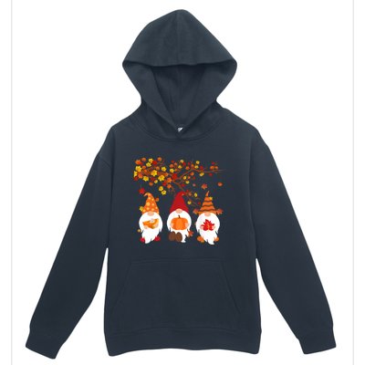 Halloween Three Gnomes Hat Leopard Pumpkin Fall Leaves Cool Gift Urban Pullover Hoodie