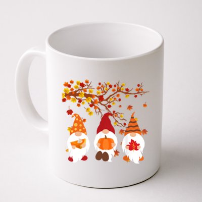 Halloween Three Gnomes Hat Leopard Pumpkin Fall Leaves Cool Gift Coffee Mug