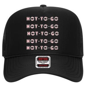 Hot To Go Hot To Go Bi Pride Lesbian Pride Queer High Crown Mesh Back Trucker Hat