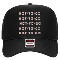 Hot To Go Hot To Go Bi Pride Lesbian Pride Queer High Crown Mesh Back Trucker Hat