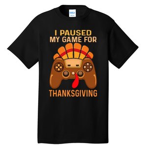 Happy Thanksgiving gaming fall Turkey gamer Tall T-Shirt