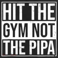 Hit The Gym Not The Pipa 7 Panel Mesh Trucker Snapback Hat