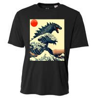 Hokusai The Great Kaiju Off Kanagawa Vintage Japanese Art Cooling Performance Crew T-Shirt