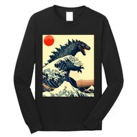 Hokusai The Great Kaiju Off Kanagawa Vintage Japanese Art Long Sleeve Shirt