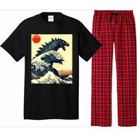 Hokusai The Great Kaiju Off Kanagawa Vintage Japanese Art Pajama Set