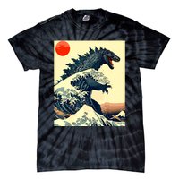 Hokusai The Great Kaiju Off Kanagawa Vintage Japanese Art Tie-Dye T-Shirt