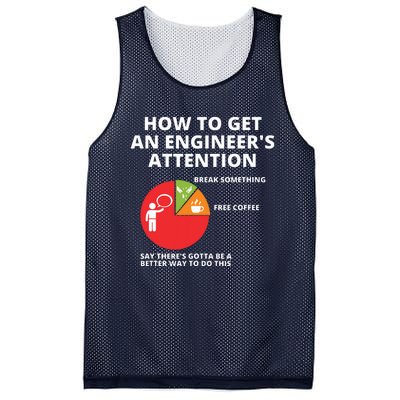 How To Get An Engineers Attention Funny Engineering Mesh Reversible Basketball Jersey Tank