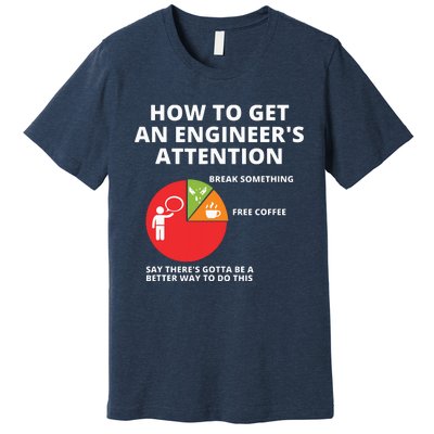 How To Get An Engineers Attention Funny Engineering Premium T-Shirt