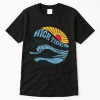 High Tides Good Vibes Vintage Wave And Palm Tree Tall T-Shirt