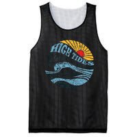 High Tides Good Vibes Vintage Wave And Palm Tree Mesh Reversible Basketball Jersey Tank