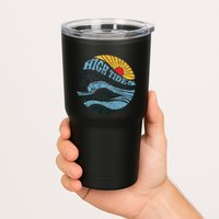 High Tides Good Vibes Vintage Wave And Palm Tree Tumbler