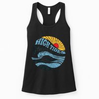 High Tides Good Vibes Vintage Wave And Palm Tree Womens Tank Top
