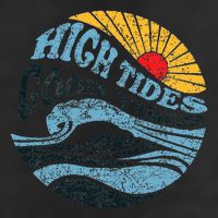 High Tides Good Vibes Vintage Wave And Palm Tree Trucker Hat