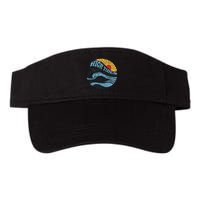 High Tides Good Vibes Vintage Wave And Palm Tree Visor