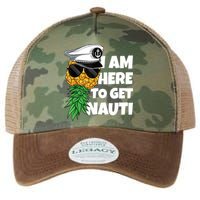 Here To Get Nauti Cruise Boat Upside Down Pineapple Swinger Legacy Tie Dye Trucker Hat