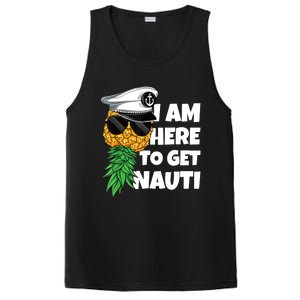 Here To Get Nauti Cruise Boat Upside Down Pineapple Swinger PosiCharge Competitor Tank