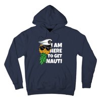 Here To Get Nauti Cruise Boat Upside Down Pineapple Swinger Hoodie