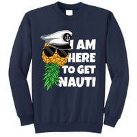 Here To Get Nauti Cruise Boat Upside Down Pineapple Swinger Sweatshirt