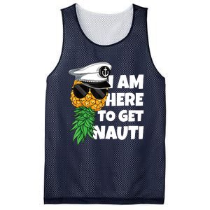 Here To Get Nauti Cruise Boat Upside Down Pineapple Swinger Mesh Reversible Basketball Jersey Tank