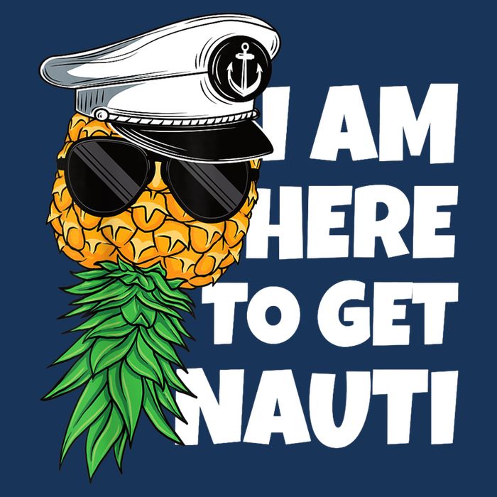 Here To Get Nauti Cruise Boat Upside Down Pineapple Swinger Youth Performance Sprint T-Shirt