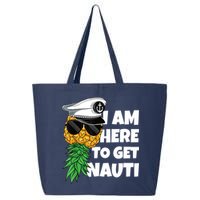 Here To Get Nauti Cruise Boat Upside Down Pineapple Swinger 25L Jumbo Tote