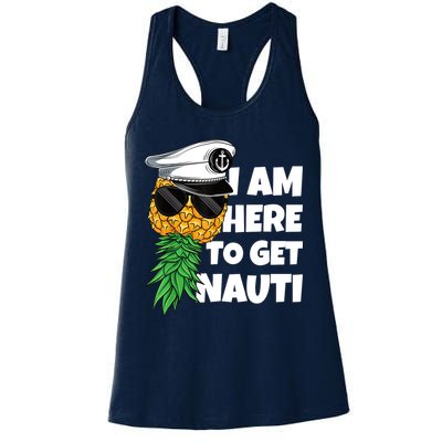 Here To Get Nauti Cruise Boat Upside Down Pineapple Swinger Womens Tank Top