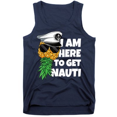 Here To Get Nauti Cruise Boat Upside Down Pineapple Swinger Tank Top