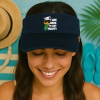 Here To Get Nauti Cruise Boat Upside Down Pineapple Swinger Visor