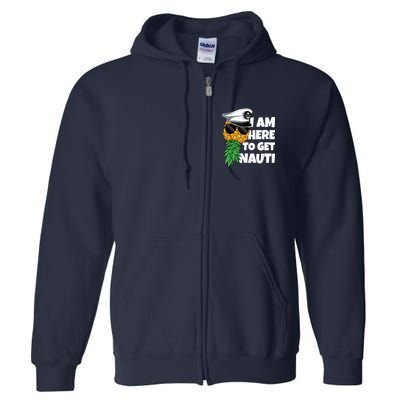 Here To Get Nauti Cruise Boat Upside Down Pineapple Swinger Full Zip Hoodie