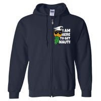 Here To Get Nauti Cruise Boat Upside Down Pineapple Swinger Full Zip Hoodie