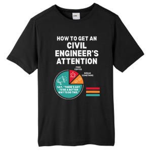 How To Get Engineers Attention Funny Civil Engineering Tall Fusion ChromaSoft Performance T-Shirt