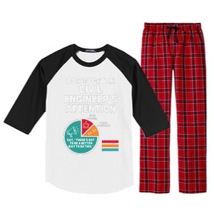 How To Get Engineers Attention Funny Civil Engineering Raglan Sleeve Pajama Set