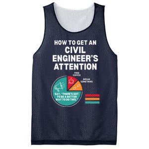 How To Get Engineers Attention Funny Civil Engineering Mesh Reversible Basketball Jersey Tank