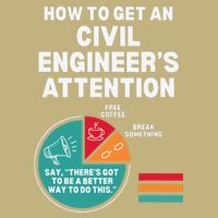 How To Get Engineers Attention Funny Civil Engineering Button