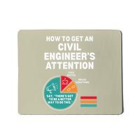 How To Get Engineers Attention Funny Civil Engineering Mousepad