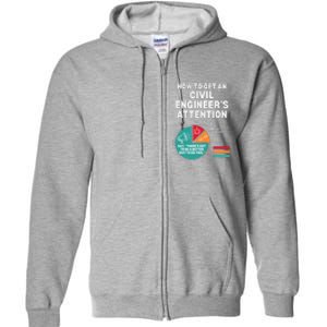 How To Get Engineers Attention Funny Civil Engineering Full Zip Hoodie