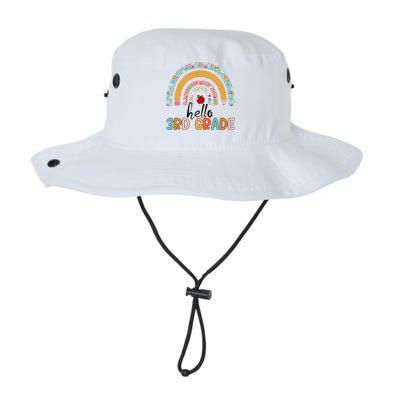 Hello Third Grade Rainbow First Day Of 3Rd Grade Teacher Funny Gift Legacy Cool Fit Booney Bucket Hat