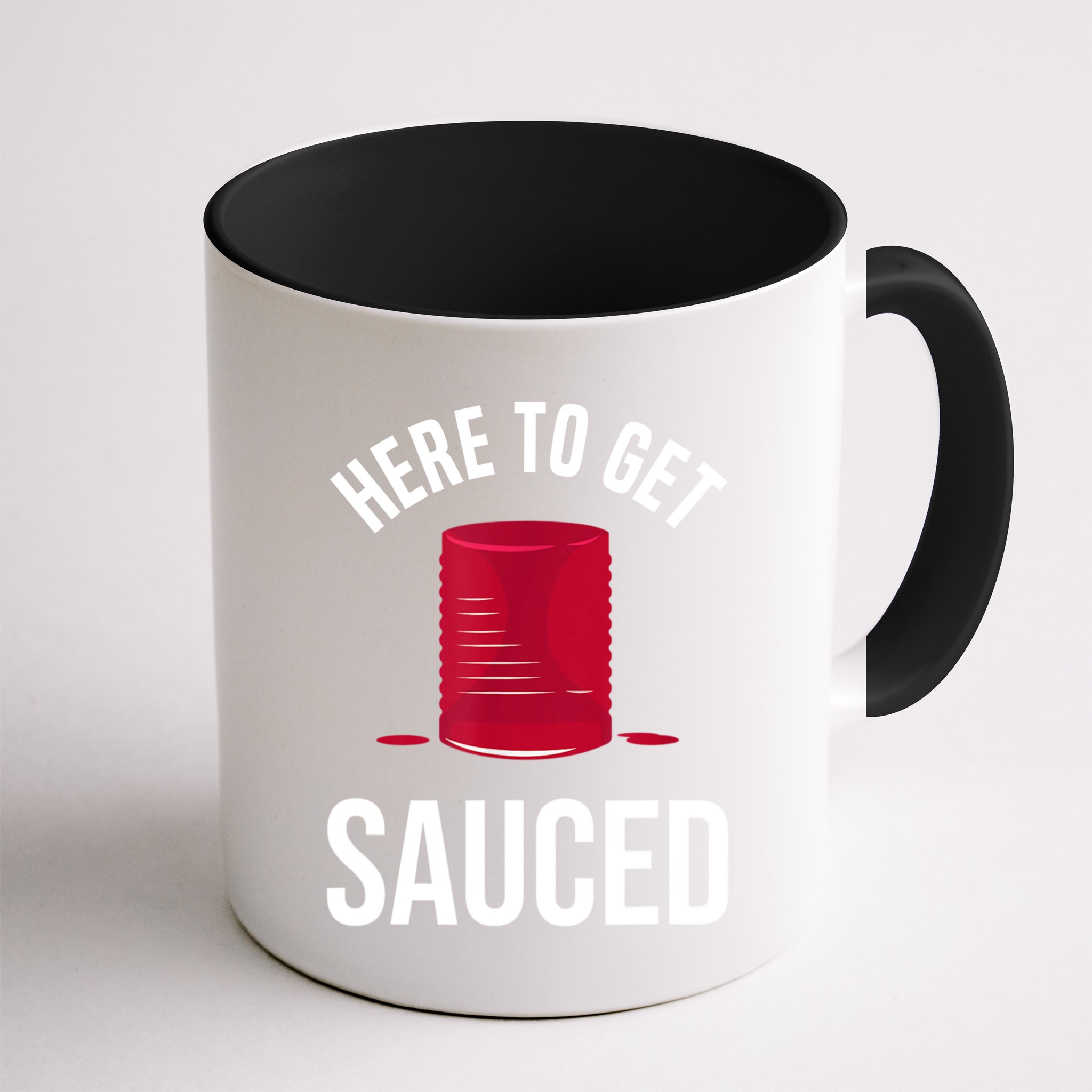 Here To Get Sauced Funny Mug