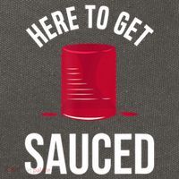 Here To Get Sauced Funny Cotton Canvas Backpack