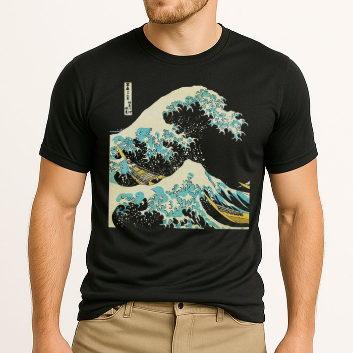 Hokusai The Great Wave Cooling Performance Crew T-Shirt