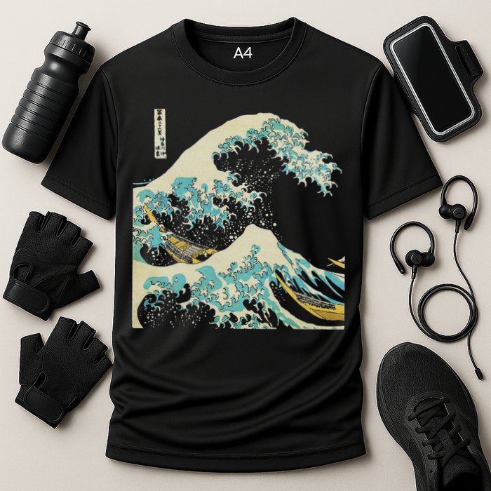 Hokusai The Great Wave Cooling Performance Crew T-Shirt